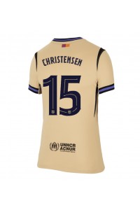 Barcelona Andreas Christensen #15 Jalkapallovaatteet Naisten Vieraspaita 2025-26 Lyhythihainen